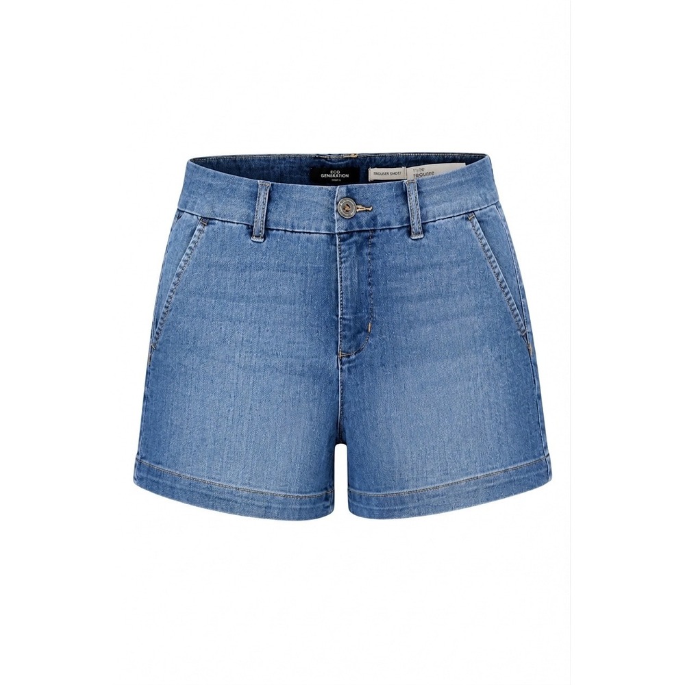 BCBGeneration Womens Blue Denim Trouser Shorts Size 11/30 Medium Wash NWT